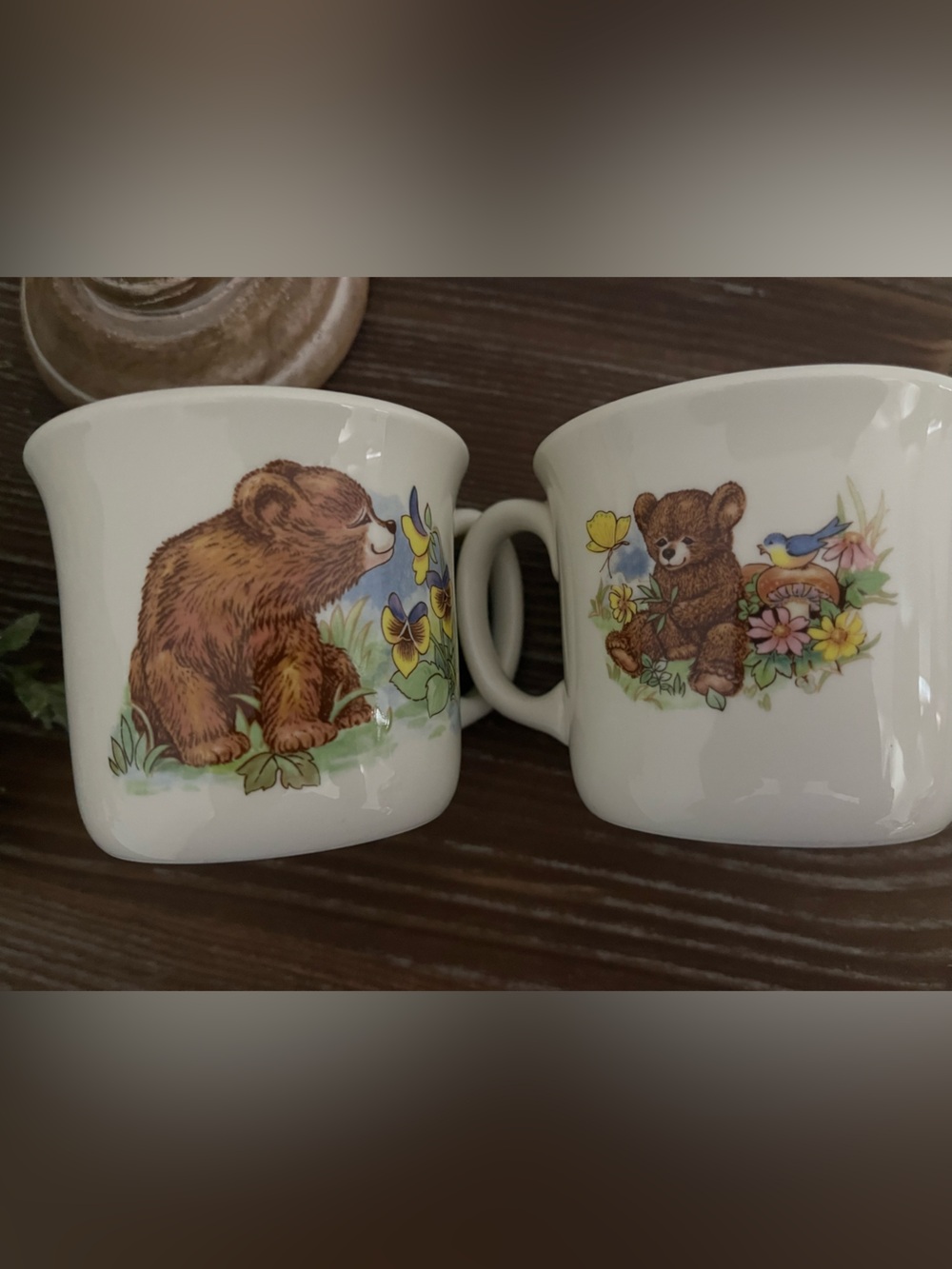 Set of 2~Vintage Royal Kent Teddy Bear Children’s Cup Bone China England - Picture 4 of 12